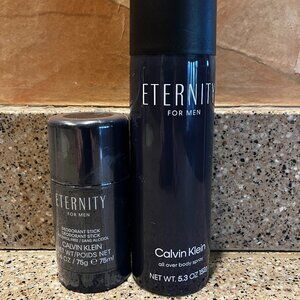 Calvin Klein Men's Eternity Stick Deodorant and Body Spray!! Sealed.